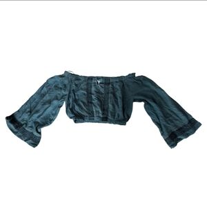Patrons of Peace Teal Off-Shoulder Blouse | Size: Medium